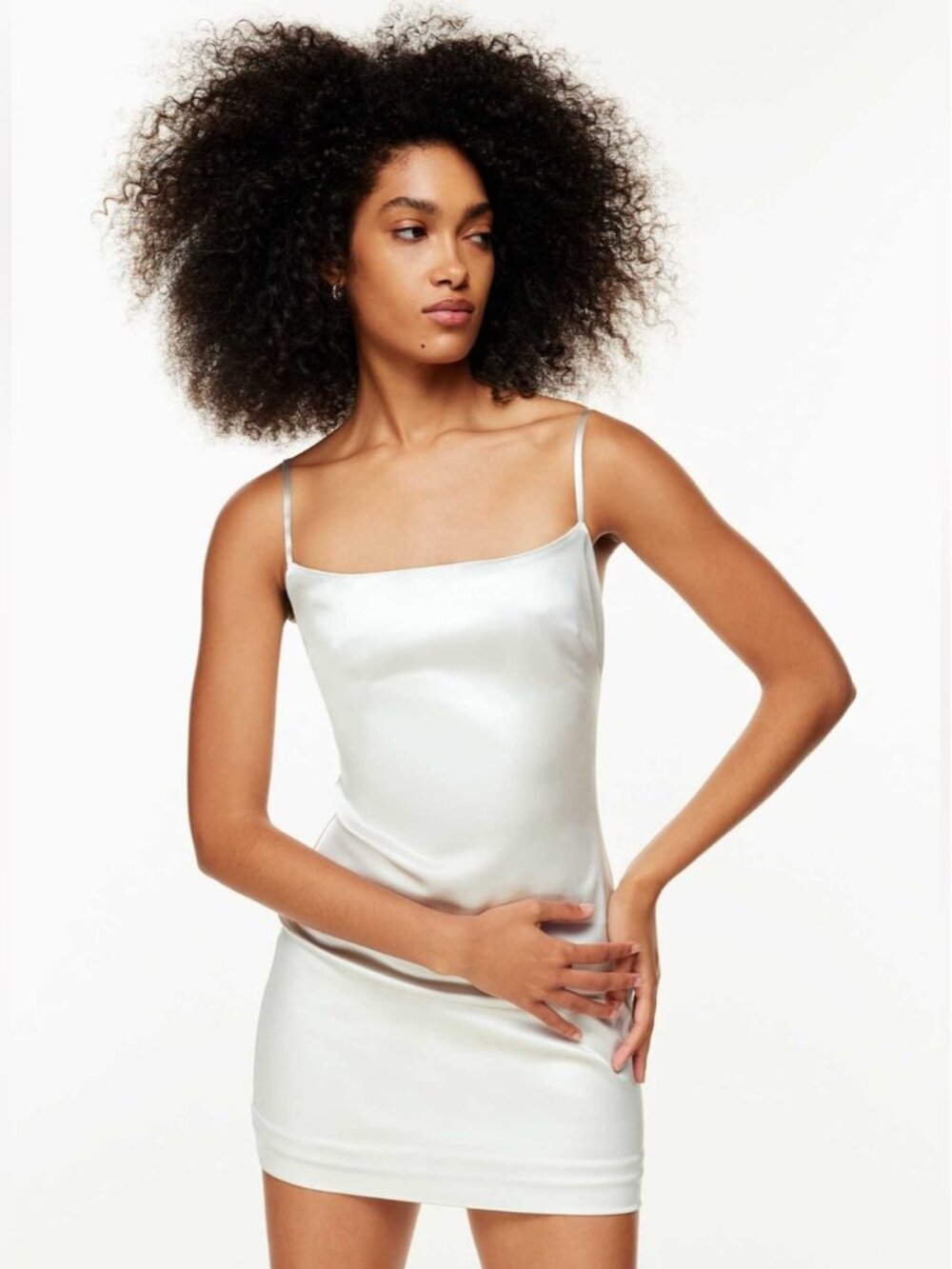 ARITZIA Ten by Babaton satin passion dress in birch 10